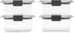 Rubbermaid Brilliance BPA Free Airtight Food Storage Containers with Lids, Set of 4 (4.7 Cup) Ideal for Lunch, Meal Prep, and Leftovers - Image 3