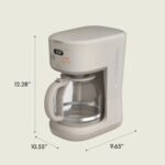BELLA 12 Cup Programmable Coffee Marker, Reusable Dishwasher Safe Accessories, Easy LCD diaply, Auto Shutoff, 900 watt, Oatmilk - Image 5