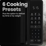 Chefman Countertop Microwave Oven 0.7 Cu. Ft., 700 Watts with 10 Power Levels, 6 Cooking Presets with One-Touch Express Cook, Eco Mode, Child Safety Lock, & Mute Button - Black - Image 4