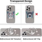TACOMEGE Transparent Clear Phone Ring Grips Holder Kickstand, Finger Ring Stand for Cell Phone Tablet Case Accessories(Round-Clear) (1) - Image 4