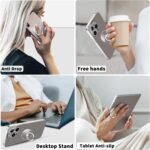TACOMEGE Transparent Clear Phone Ring Grips Holder Kickstand, Finger Ring Stand for Cell Phone Tablet Case Accessories(Round-Clear) (1) - Image 5