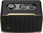 JBL Authentics 200 - Retro Style Smart Home Speaker with Built in Wi-Fi, Bluetooth and Voice Assistants, Alexa and Google Assistant, Multi-Room Playback, Automatic self tuning (Black/Gold) - Image 4