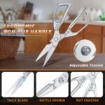 Ethyxe Kitchen Scissors All Purpose - Heavy Duty Poultry Shears, Ultra Sharp Japanese Steel Cooking Scissors for Food, Dishwasher Safe - Image 4