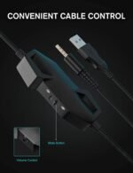 ZIUMIER Gaming Headset with Microphone, Compatible with PS4 PS5 Xbox One PC Laptop, Over-Ear Headphones with LED RGB Light, Noise Canceling Mic, 7.1 Stereo Surround Sound - Image 6