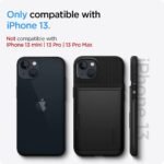 Spigen Slim Armor CS Case Compatible with iPhone 13 Card Slot - Black - Image 3