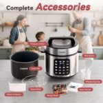 Electric Pressure Cooker 6 Qt, 9 Functions Programmable Instant Pot with IMD Touchscreen, Rice Cook, Slow Cook, Steam, Sauté, Warm, 16+ Safety Features, 1000W Silver - Image 7