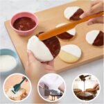 HOTEC Heat Resistant 600℉ BPA-Free Silicone Rubber Spatula Set for Baking, Cooking, and Mixing Non Stick Dishwasher Safe, Neutral Set of 5 - Image 4