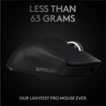 Logitech G PRO X Superlight Wireless Gaming Mouse, Ultra-Lightweight, Hero 25K Sensor, 25,600 DPI, 5 Programmable Buttons, Long Battery Life, Compatible with PC/Mac - Black - Image 4