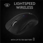 Logitech G PRO X Superlight Wireless Gaming Mouse, Ultra-Lightweight, Hero 25K Sensor, 25,600 DPI, 5 Programmable Buttons, Long Battery Life, Compatible with PC/Mac - Black - Image 5