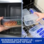 Sistema KLIP IT Food Storage Container, 5 L, Airtight & Stackable, BPA-Free, Clear with Blue Clips - Image 4