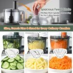 Food Processor and Blender Combo, 88 oz Food Chopper for Meat, Vegetable and Dough, 70 oz 700W Glass Jar Blender with 2 Speeds and Pulse for Smoothie, Nutrient Extractions, and More - Image 3