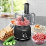 Food Processor and Blender Combo, 88 oz Food Chopper for Meat, Vegetable and Dough, 70 oz 700W Glass Jar Blender with 2 Speeds and Pulse for Smoothie, Nutrient Extractions, and More - Image 4