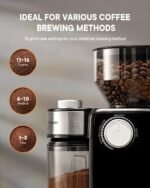 SHARDOR Electric Burr Coffee Grinder 2.0, Adjustable Burr Mill with 16 Precise Grind Setting for 2-14 Cup, Black - Image 4