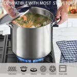 Cooks Standard 18/10 Stainless Steel Stockpot 12-Quart, Classic Deep Cooking Pot Canning Cookware with Stainless Steel Lid, Silver - Image 4