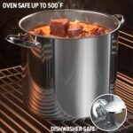 Cooks Standard 18/10 Stainless Steel Stockpot 12-Quart, Classic Deep Cooking Pot Canning Cookware with Stainless Steel Lid, Silver - Image 6