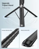 RISEOFLE 71” Phone Tripod & Selfie Stick, Portable All in One Extendable Cell Phone Tripod Stand, with Wireless Remote Control for iPhone/Samsung/Android/Camera - Image 3