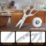 Ethyxe Kitchen Scissors Set - Heavy Duty Japanese Style, Dishwasher Safe, All Purpose Meat Cutting Shears, Sharp Food Scissors for Chicken Bones, Turkey, Fish & Vegetables - Image 3
