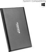 Maxone 500GB Ultra Slim Portable External Hard Drive HDD USB 3.0 Compatible with PC, Laptop, Charcoal Grey - Image 3