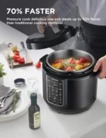 Midea 12-in-1 Electric Pressure Cooker, 8 Quarts, 12 Presets, Multi-Functional Programmable Slow Cooker, Rice Cooker, Steamer, Sauté Pan, Yogurt Maker, and More, Stainless Steel - Image 3