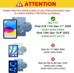 ProCase 2 Pack Screen Protector for iPad A16 2025 11th/10th 2022 Generation (11-inch/10.9), Tempered Glass Film Guard -Clear - Image 3