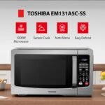 TOSHIBA EM131A5C-SS Countertop Microwave Ovens 1.2 Cu Ft with 12.4" Removable Turntable Smart Humidity Sensor, 12 Auto Menus Mute Function ECO Mode Easy Clean Interior, 1000W, Silver - Image 3