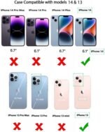 uCOLOR Flip Leather Wallet Case Card Holder Compatible with iPhone 13 6.1 iPhone 14 6.1 Women and Girls with Card Holder Kickstand (Beige Leopard) - Image 3
