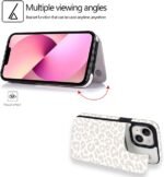uCOLOR Flip Leather Wallet Case Card Holder Compatible with iPhone 13 6.1 iPhone 14 6.1 Women and Girls with Card Holder Kickstand (Beige Leopard) - Image 6