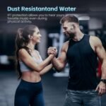 Wireless Earbuds Bluetooth 5.3 Headphones Stereo Ear Buds, ENC Noise Cancelling Mic,IPX7 Waterproof Earphones with Hook for Android iOS Smart Phone Laptop Computer Sports - Black - Image 4