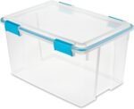 Sterilite 4-Pack Gasket Box, Weather-Resistant Storage Bins with Latching Lids, 54 Quart - Heavy-Duty Organizing Containers for Closet, Bathroom, and Office - Image 6