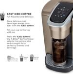 Keurig K-Elite Single Serve K-Cup Pod Coffee Maker, with Strength and Temperature Control, Iced Coffee Capability, 8 to 12oz Brew Size, Programmable, Brushed Gold - Image 4