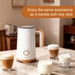Milk Frother, Electric Milk Frother and Steamer 400W, Automatic Warm and Cold Foam Maker and Milk Warmer 4 in 1 with 2 Whisk for Latte, Cappuccino, Macchiato, Hot Chocolate Coffee - Image 4