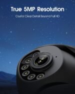 Ctronics 5MP 3K WiFi Security Camera, Auto Tracking, Dual-Band 2.4/5GHz, 30m Full-Color Night Vision, Sound & Light Alarm, AI Person/Vehicle/Pet Detection, 8 Presets, FTP/128GB SD & Cloud - Image 3