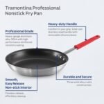 Tramontina Professional 12-Inch Non Stick Large Frying Pan, Heavy-Gauge Aluminum Skillet with Reinforced Nonstick Coating, Red Handle, Dishwasher and Oven Safe - Image 4