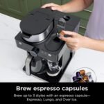 Ninja Espresso & Coffee Maker & Barista System, 3 Espresso Brew Styles, Single-Serve Coffee & Nespresso Capsule Compatible, Built-in Frother, Espresso, Cappuccino & Latte Maker, Black, CFN601 - Image 4