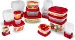 Rubbermaid 60-Piece Food Storage Containers with Lids, Microwave and Dishwasher Safe, Red Color, Ideal for Meal Prep and Pantry Storage - Image 4