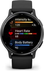 Garmin Vívoactive 5, Health and Fitness GPS Smartwatch, AMOLED Display, Up to 11 Days of Battery, Slate Aluminum Bezel with Black Case and Silicone Band - Image 3
