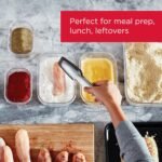 Rubbermaid Brilliance BPA-Free Food Storage Containers with Lids, Airtight Clear Set of 2 (9.6 Cup), Ideal for Lunch, Meal Prep, and Leftovers - Image 4
