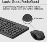 HP 330 Wireless Keyboard and Mouse Combo - 2.4 Ghz Wireless USB Receiver - Chiclet Keys, 12 Keyboard Shortcuts - 1600 DPI Multi-Surface Mouse - LED Num Lock, Caps Lock, Scroll Lock (2V9E6AA) - Image 4