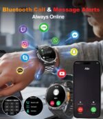 Military Smart Watches for Men GPS, 1.56" AMOLED Screen Bluetooth Call, Smartwatch for Android Phones and iPhone, 100+ Sport Modes, 3ATM Waterproof Smart Watch with Compass - Image 5