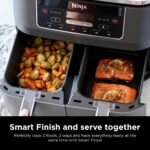 Ninja DZ201 Foodi 8 Quart 6-in-1 DualZone 2-Basket Air Fryer with 2 Independent Frying Baskets, Match Cook & Smart Finish to Roast, Broil, Dehydrate & More for Quick, Easy Meals, Grey - Image 4
