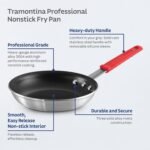 Tramontina Professional 8-Inch Non Stick Small Frying Pan, Heavy-Gauge Aluminum Skillet with Reinforced Nonstick Coating, Red Handle, Dishwasher and Oven Safe - Image 4