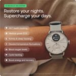 WITHINGS ScanWatch 2 - Hybrid Smart Watch, Heart Rate Monitoring, Fitness Tracker, Cycle Tracker, Sleep Monitoring, GPS Tracker, 30-Day Battery Life, Android & Apple Compatible, HSA/FSA - Image 4