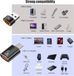 10-Pack 10Gbps/120W USB C to USB Adapter & C Male to 3.1 Female Charger,Compatible with MacBook Pro/Air, iPhone 16 15 Pro Max/15 Plus/14 13 12 Samsung Galaxy S24/S23/S22/S21 - Image 3