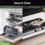 AMZCHEF Double Induction Cooktop with Removable Griddle Pan Non-stick, 1800W 2 burner Portable Induction Stove With Sensor Touch 9 Power Levels, 99 Min Timer, Iron Grey - Image 4