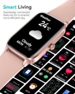 Fitness Tracker for Women Men, Activity Smart Watch Compatible with Android iPhone, Step Counter with 110+ Sports, Sleep Monitor, Calorie Counter, IP68 Waterproof (Pink, 1.57) - Image 4