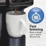 Hamilton Beach FlexBrew Trio 2-Way Coffee Maker, Compatible with K-Cup Pods or Grounds, Combo, Single Serve & Full 12c Pot, Black - Fast Brewing (49902) - Image 4