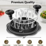 10" Pro Chicken Shredder Tool Twist Large for Kitchen, BPA-Free Food-Safe Meat Grinder, Visible Chicken Breast Meat Shredder with Strong Anti-Slip Bottom & Ergonomic Handle, Black - Image 3