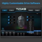 TMKB Falcon M1SE Ultralight Honeycomb Gaming Mouse, High-Precision 12800DPI Optical Sensor, 6 Programmable Buttons, Customizable RGB, Drag-Free Paracord, Ergonomic, Wired - Matte White - Image 5