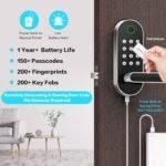 Fingerprint Smart Door Lock with Handle & Keypad – No More Lost Keys, Keyless Entry & Remote Access for Home, Kids, Airbnb & Rental Property, DIY Install, Alexa & Google Compatible - Image 4