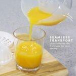 Elite Gourmet ETS-411 BPA-Free 30-Watt Electric Citrus Juicer Extractor: Compact Large Volume Pulp Control Oranges, Lemons, Limes, Grapefruits with Easy Pour Spout, 16 oz, White - Image 6